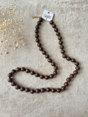 COLLAR PERLA MARRÓN