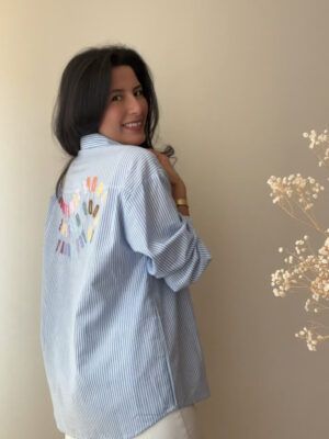 CAMISA RAYA AZUL BOR